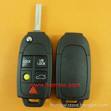 Volvo 5 button remote key blank without Logo&plastic key blank$cheap key blank
